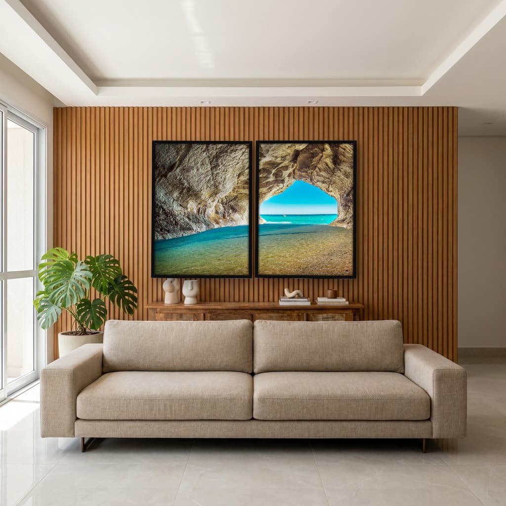 Kit Quadros Decorativos Gruta Com Caverna