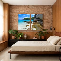 Kit Quadros Decorativos Mar Com Pedras