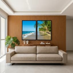 Kit Quadros Decorativos Coqueiro Na Praia
