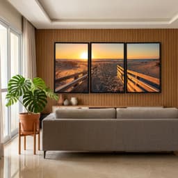 Kit Quadros Decorativos Estrada Com Vista Para O Mar