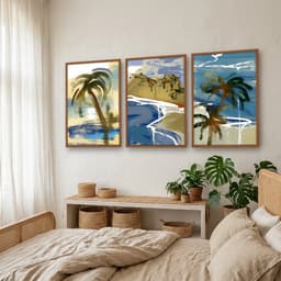 Kit Quadros Decorativos Pintura De Mar
