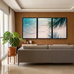 Kit Quadros Decorativos Mar Na Areia