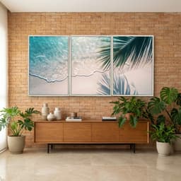 Kit Quadros Decorativos Mar Na Areia