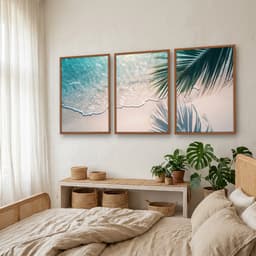 Kit Quadros Decorativos Mar Na Areia