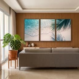 Kit Quadros Decorativos Mar Na Areia