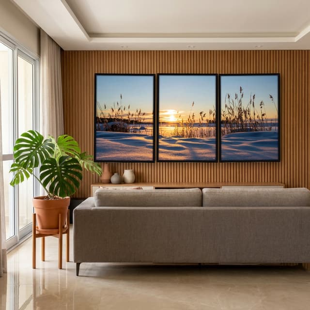 Kit Quadros Decorativos Lago Congelado