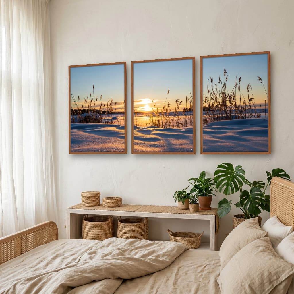 Kit Quadros Decorativos Lago Congelado