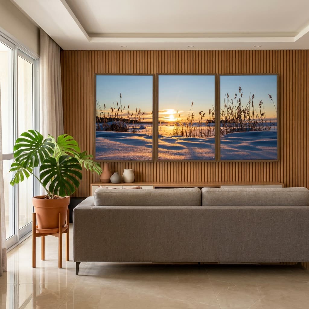 Kit Quadros Decorativos Lago Congelado