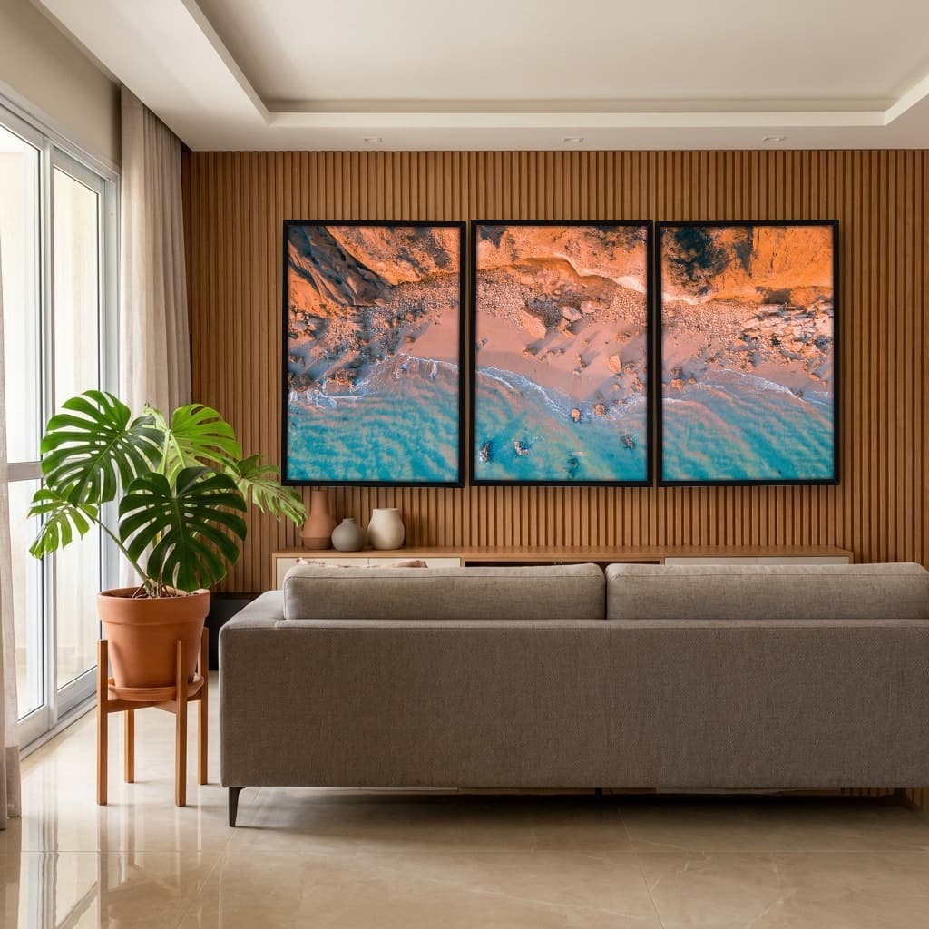Kit Quadros Decorativos Mar Na Areia