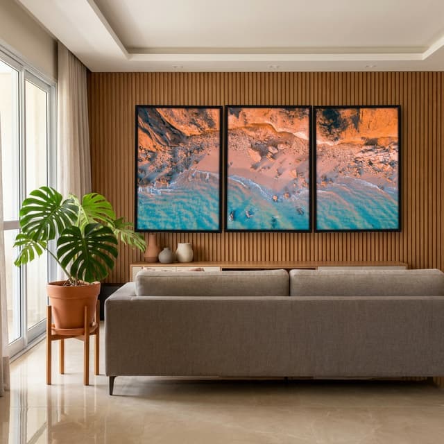 Kit Quadros Decorativos Mar Na Areia