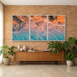 Kit Quadros Decorativos Mar Na Areia