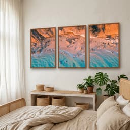 Kit Quadros Decorativos Mar Na Areia