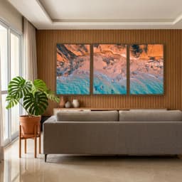 Kit Quadros Decorativos Mar Na Areia