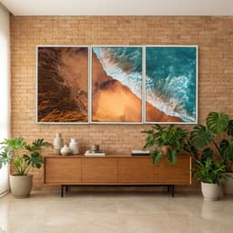 Kit Quadros Decorativos Mar Na Areia