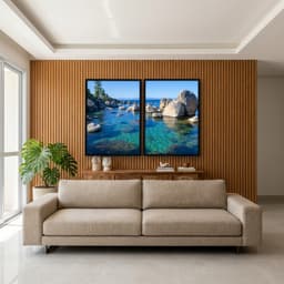 Kit Quadros Decorativos Mar Com Pedras