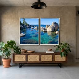 Kit Quadros Decorativos Mar Com Pedras