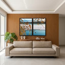 Kit Quadros Decorativos Lago Congelado