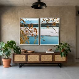 Kit Quadros Decorativos Lago Congelado
