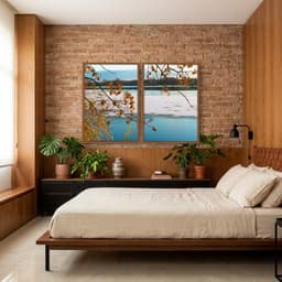 Kit Quadros Decorativos Lago Congelado