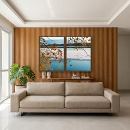 Kit Quadros Decorativos Lago Congelado