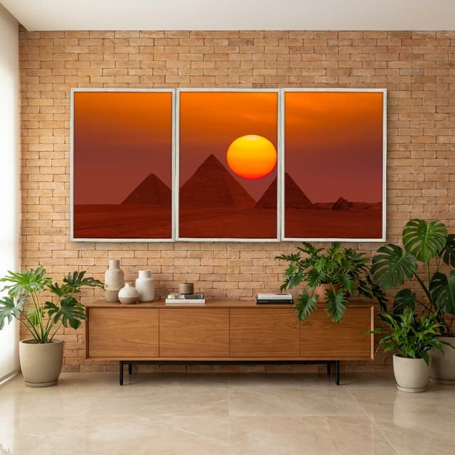 Kit Quadros Decorativos Pirâmide