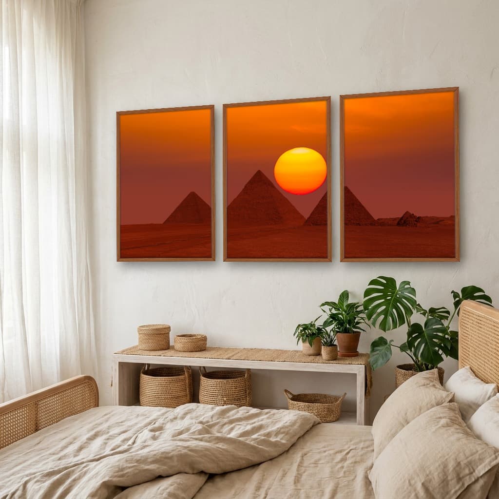 Kit Quadros Decorativos Pirâmide