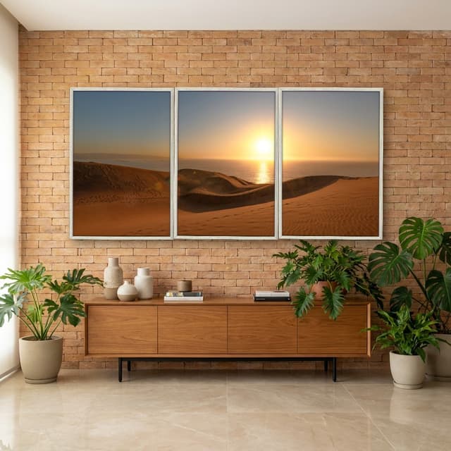 Kit Quadros Decorativos Pôr Do Sol