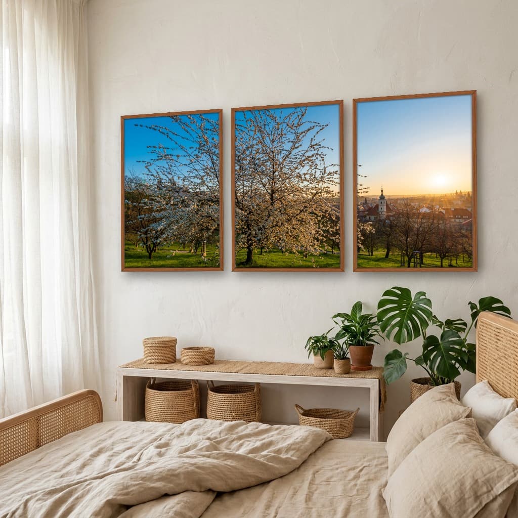Kit Quadros Decorativos Árvore Branca