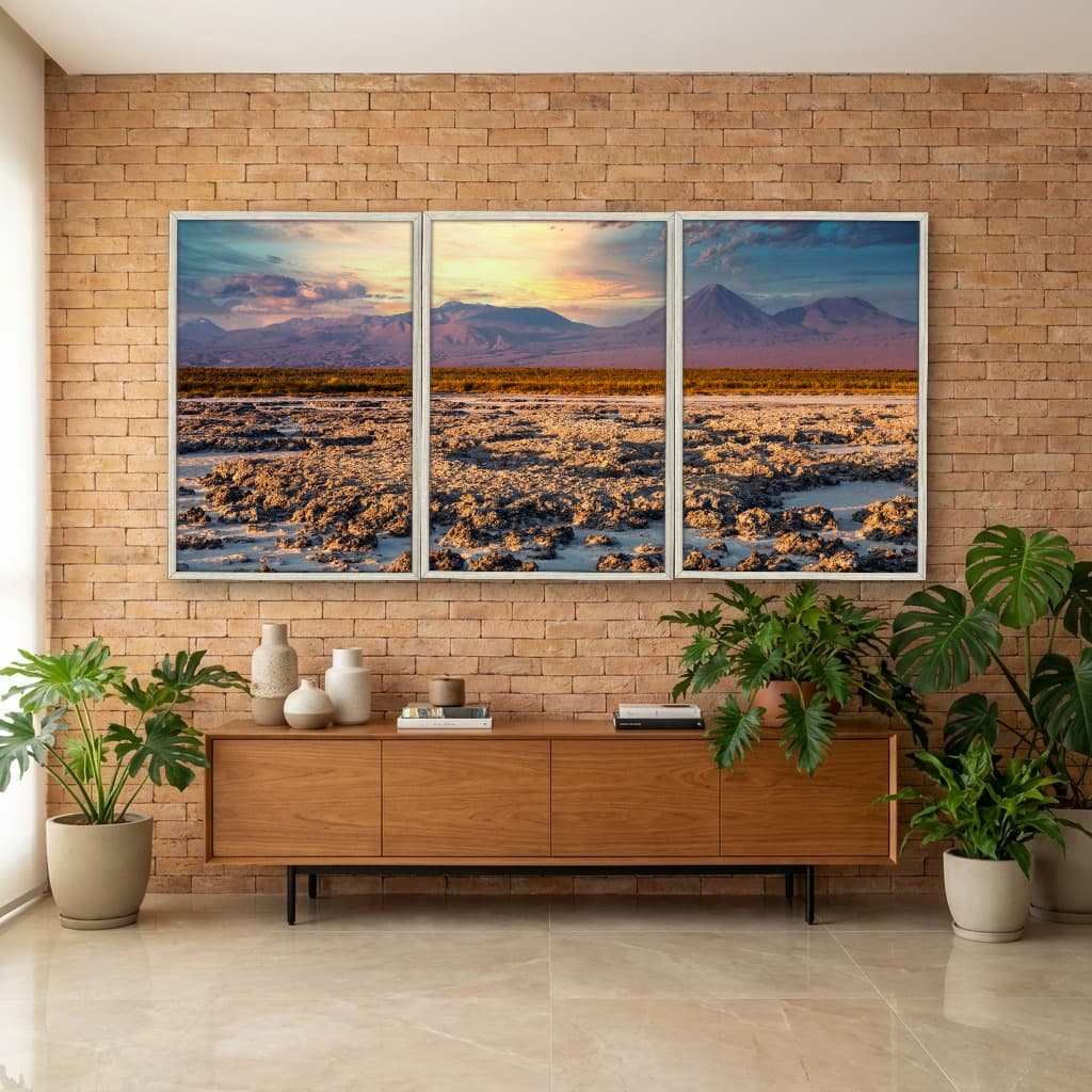 Kit Quadros Decorativos Pôr Do Sol
