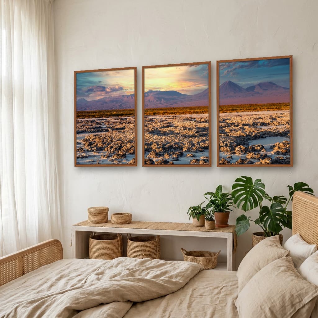 Kit Quadros Decorativos Pôr Do Sol