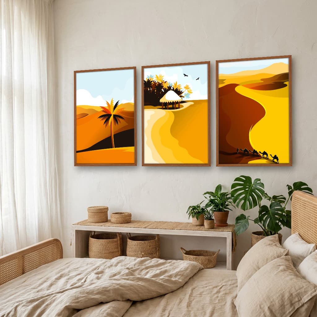 Kit Quadros Decorativos Coqueiro