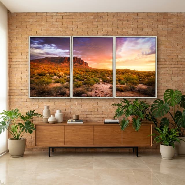 Kit Quadros Decorativos Pôr Do Sol