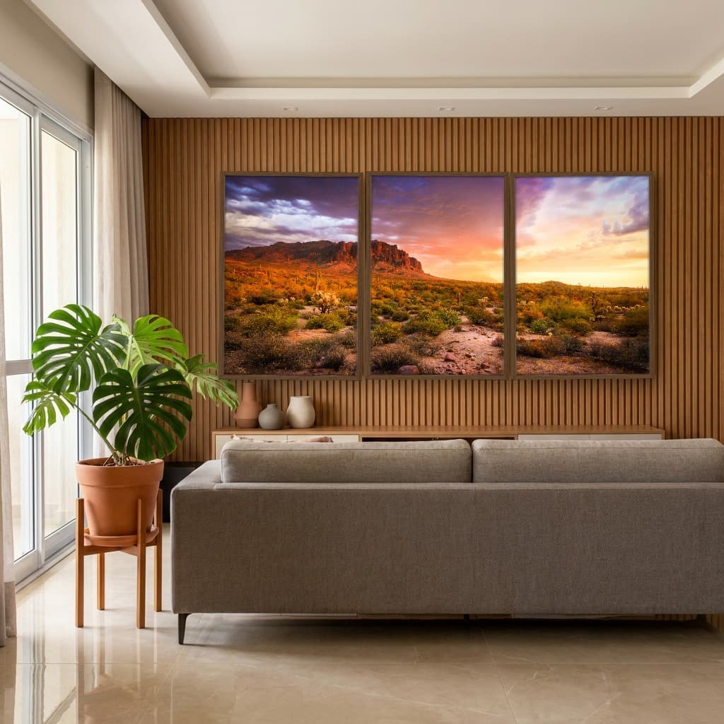 Kit Quadros Decorativos Pôr Do Sol