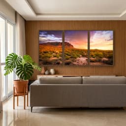 Kit Quadros Decorativos Pôr Do Sol