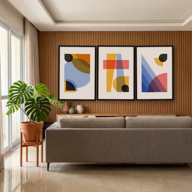 Kit Quadros Decorativos Geométrico