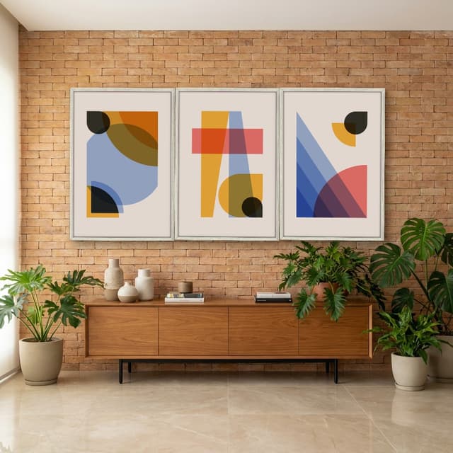 Kit Quadros Decorativos Geométrico