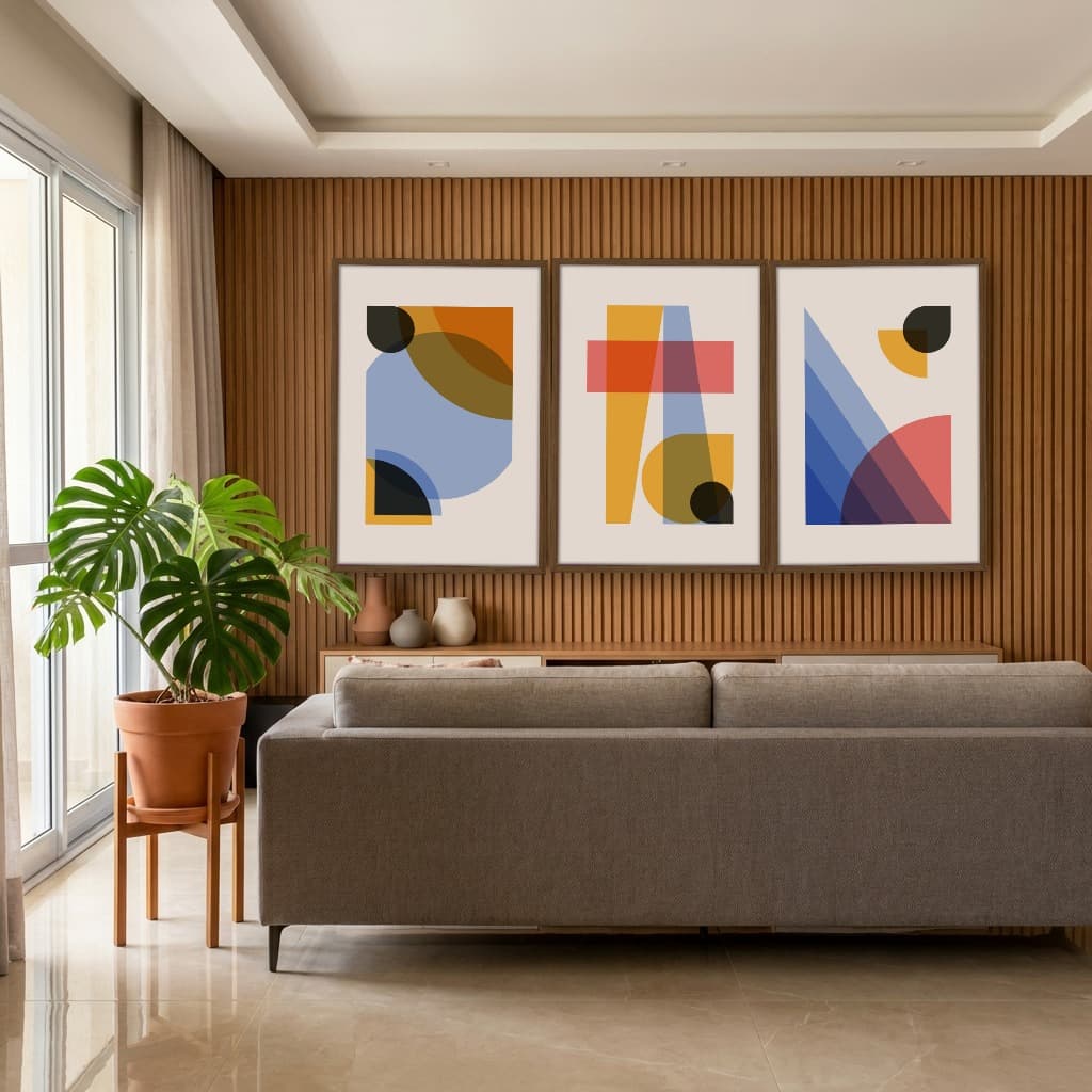 Kit Quadros Decorativos Geométrico