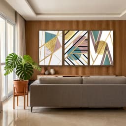 Kit Quadros Decorativos Linhas Geométricas