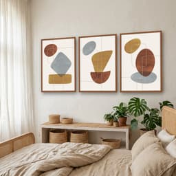Kit Quadros Decorativos Linhas E Formas