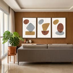 Kit Quadros Decorativos Linhas E Formas