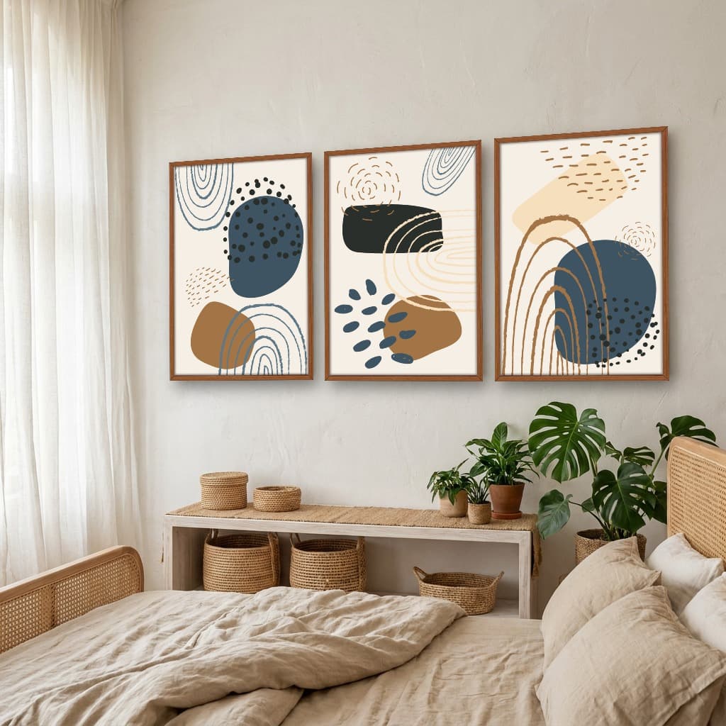 Kit Quadros Decorativos Formas Boho