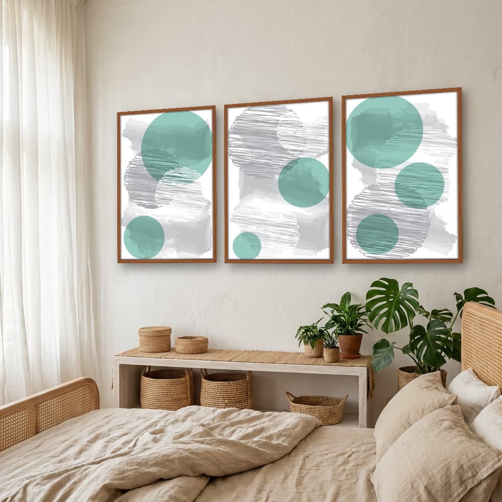 Kit Quadros Decorativos Geométrico