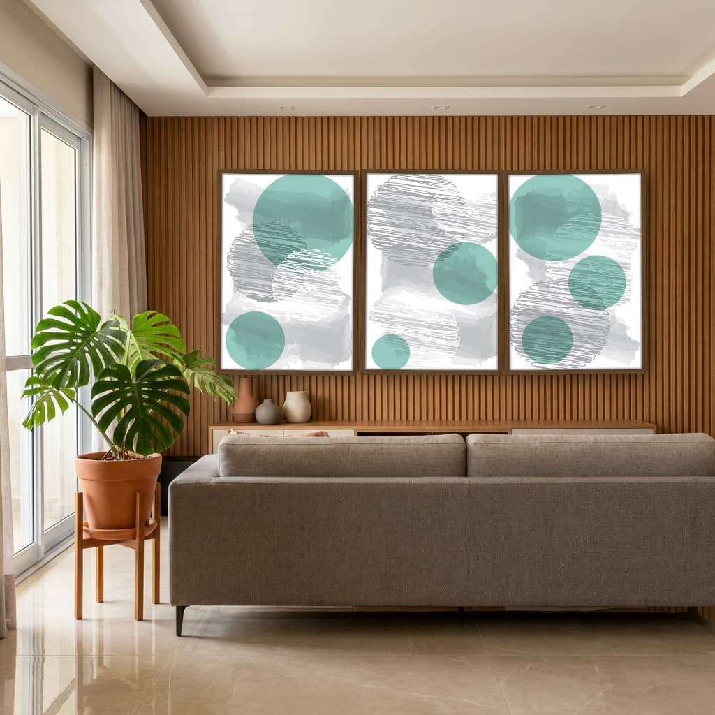 Kit Quadros Decorativos Geométrico