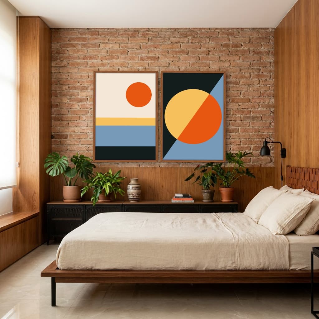 Kit Quadros Decorativos Geométrico