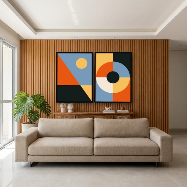 Kit Quadros Decorativos Geométrico