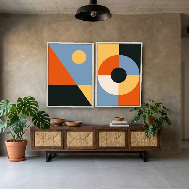 Kit Quadros Decorativos Geométrico