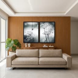 Kit Quadros Decorativos Flor Neve