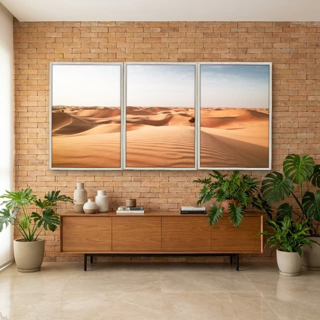 Kit Quadros Decorativos Dunas De Areia