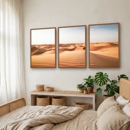 Kit Quadros Decorativos Dunas De Areia