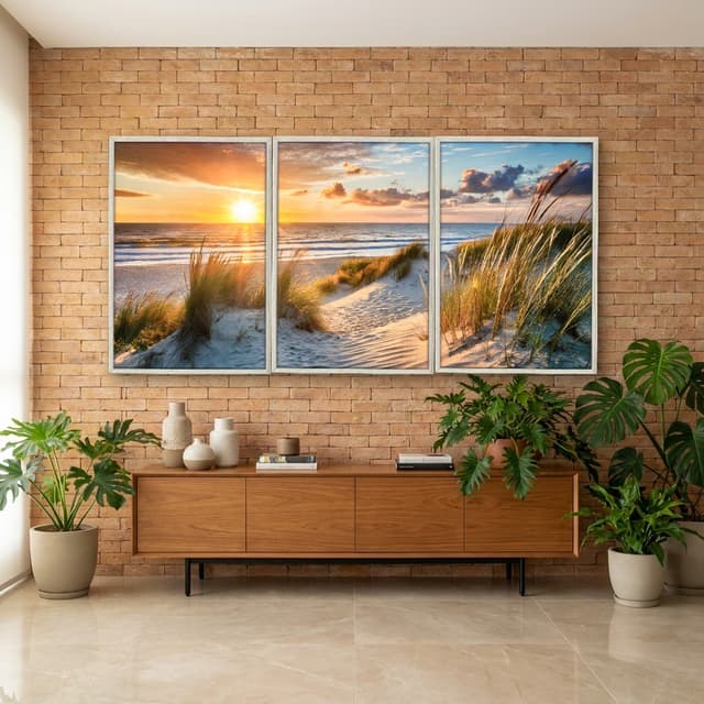 Kit Quadros Decorativos Pôr Do Sol